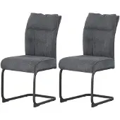 Furnilux Frieda schommelstoel set van 2 in antraciet moderne design fauteuils