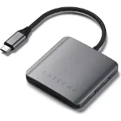 Satechi USB-C 4-Port hub met power delivery - Grijs