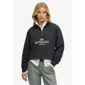 Superdry Sweatshirt 'Essentials' marine / wit