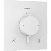 Hansgrohe Afbouwdeel Ecostat Comfort E Inbouwthermostaat Voor 2 Functies Mat Wit