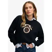 Superdry Sweatshirt blauw / navy / wit
