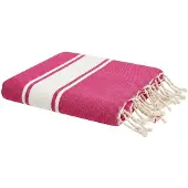Reva - Fouta van gerecycled katoen - Fuchsia 100 x 200 cm