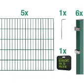 Alberts Dubbelstaafmat hekwerk Basisset Hoogte: 80 - 160 cm, totale lengte: 4 - 30 m, voor plaatsing in beton (set)