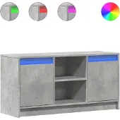 vidaXL Tv-meubel met LED 100x34x50 cm bewerkt hout betongrijs