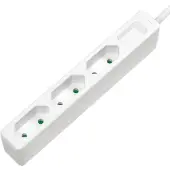 Logilink LPS229, stekkerdoos, 3-voudig, zonder schakelaar, wit