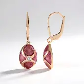 Cavill - Oorbellen 925 Sterling Zilver - Roségoud Verguld - Cambodjaanse Rondgeslepen Zirkonia 0,09 ct - Elegante Dames Sieraden met Klapsluiting