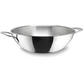 Habonne Avance wok 24 cm triply rvs met glasdeksel