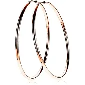 Zinzi zilveren oorringen 55 x 2mm glad rosé verguld ZIO437R