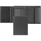 BOSS Portefeuille met muntvak en flap Double B Saffiano