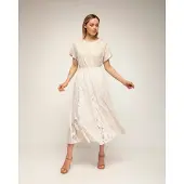 Tantra Uitlopende rok met kantdetails, voering en een elastische taille