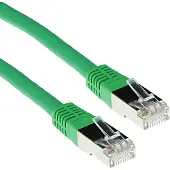 ACT 0,5m Cat6a SSTP, 0,5 meter, Cat6a, S/FTP (S-STP), RJ-45, RJ-45, Groen