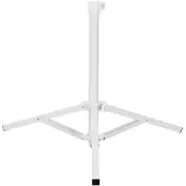 vidaXL Parasolstandaard, wit, staal, geschikt voor parasols met een diameter van 25-32 mm