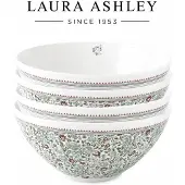 Laura Ashley Wild Clematis Collectables Kommen set van 4 - Schaaltjes - Ø16 cm
