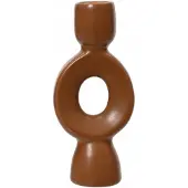 Kaemingk - Porseleinen Kandelaar - 15,3 cm - Bruin