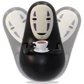 SEMIC ensky - Spirited Away - YR-MC04 Roly Poly Tilting Figure No-Face met Theekopje, Studio Ghibli Merchandise