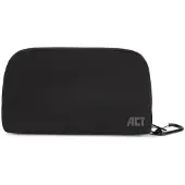 ACT AC8501, Uni, Handtas, Ritsluiting, Zwart, Effen, Gemaakt van gerecycled polyethyleentereftalaat (rPET)