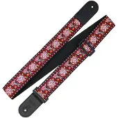 Richter Retro Dark Red Jacquard Gitaarband - 1772