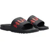 HUGO Heren-slippers met open teen (Zwart)