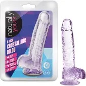 B Yours Naturally Yours - kristallen dildo (paars)