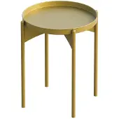 CALICOSY Bijzettafel met rond metalen blad h57 cm cole