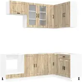 vidaXL Keukenblok PORTO 8 st Sonoma Eiken Bewerkt hout