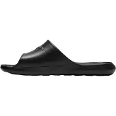 Nike Heren Victori One Swoosh Sliders (Zwart, Wit)
