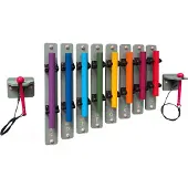 Masterkidz Eduplay STEM speelgoed Outdoor Rainbow Chime set voor muziekplezier.