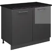 Vicco Wastafelkast Fame-Line, Antraciet Hoogglans/Antraciet, 100 cm, WB Antraciet