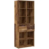 vidaXL Boekenkast Oud hout 30 x 42,4 x 185,2 cm