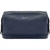 BOSS toilettas Classic Grained Washbag Navy donkerblauw