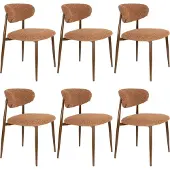 Housecraft living Noor Eetkamerstoelen Terracotta - Set van 6