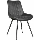 Lizzely Garden & Living SET DEAL: 6 stuks Eetkamerstoel Susta grijs microvezel eetstoel zetel