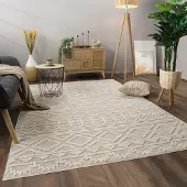 Paco Home Vloerkleed Woonkamer Laagpolig Boho Patroon Scandinavisch 240x340 cm