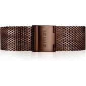 Zinzi Retro bruine stalen mesh horlogeband 18mm RETBAND30
