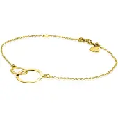 Zinzi Gold 14 karaat gouden jasseron armband ronde vormen 18-20cm ZGA113