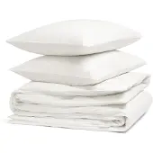 Yumeko Dekbedovertrek set Gewassen Percal Katoen 200x220 Wit - Eco, Bio & Fairtrade