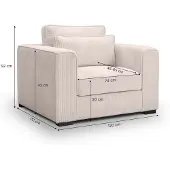 Furnilux Almera 1-zits bank grijs-beige | brede comfortbank (241 cm) | fsc-gecertificeerd