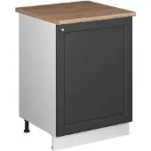 Vicco Wastafelkast Fame-Line, Anthrazit-Gold Landhaus/Wit, 60 cm