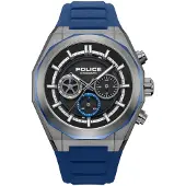 Police Analoog horloge blauw