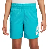 Nike Sportswear Club Broekje Woven Kids Turquoise Wit