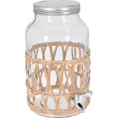 Excellent Housewares limonadetap/drankdispenser - 5,5 liter - rotan