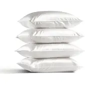 Silk Heaven 4x Zijden Kussensloop 50x60cm Wit Ritssluiting 19 Momme - Kussensloop set - Luxe Silk Kussensloop 100% moerbei zijde - Zijde kussensloop - - 50x60cm / Ritssluiting