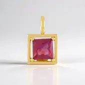 Cavill - Zilveren Hanger 925 Sterling Zilver Verguld - 1,08 Karaat Madagaskar Prinses Roze Saffier - Bezel Ontwerp - Elegante Dames Sieraden