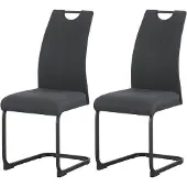 Furnilux Hanna stoel set van 2 in antraciet moderne design fauteuils