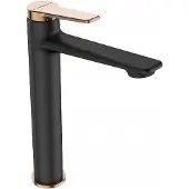 Loge Alanis Serie - Wastafelkraan - Zwart - Roze Goud - Staand