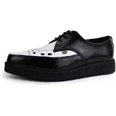 TUK . - Rockabilly Creepers - Pointed Creeper Tie - EU41 tot EU46 - voor Mannen - zwart-wit - Maat 41