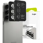 Ringke Frame Glass - Camera Protector Geschikt voor Samsung Galaxy S25 - Case Friendly - Tempered Glass voor Camera Lens Zwart - 2-Pack