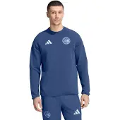 Adidas Ajax Tiro Travel Crew Sweater 2026-2027 Donkerblauw Lichtblauw