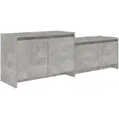 vidaXL Tv-meubel 146,5x35x50 cm bewerkt hout betongrijs