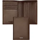 HUGO BOSS Leren Kaarthoes Classic Smooth Card Case Brown Bruine